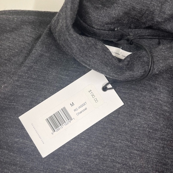 NWT Reigning Champ Merino Wool Turtleneck Jersey Knit Midlayer Sweater Charcoal - Picture 3 of 6